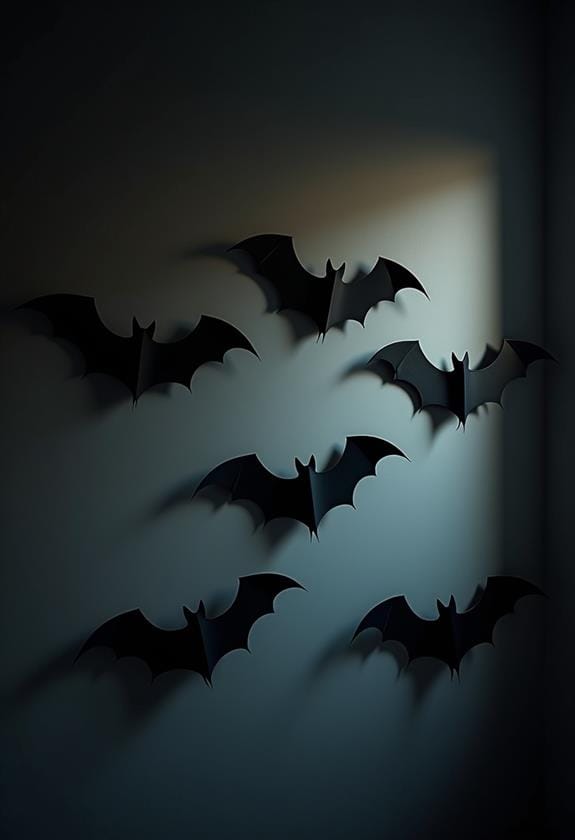 eerie bat formations arranged
