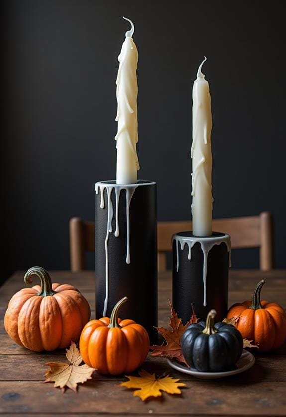 eerie candle wax drippings