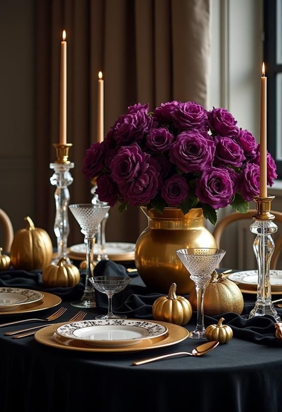elegant black and gold