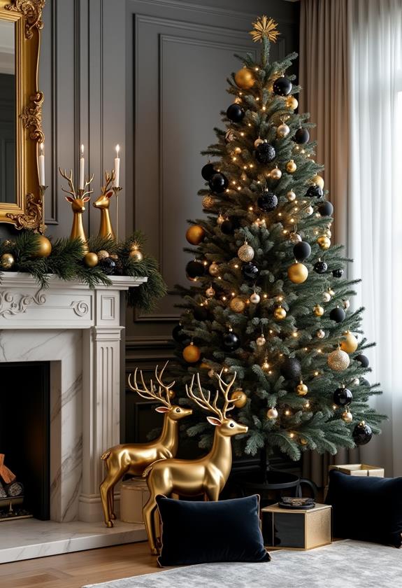 elegant black gold decor