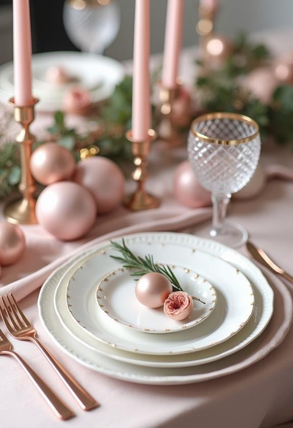 elegant blush christmas decor