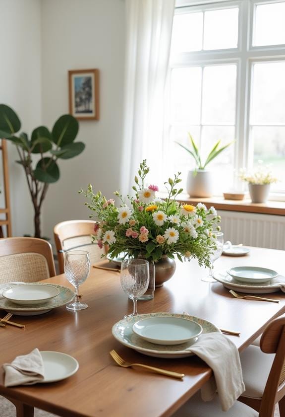 elegant botanical table arrangements