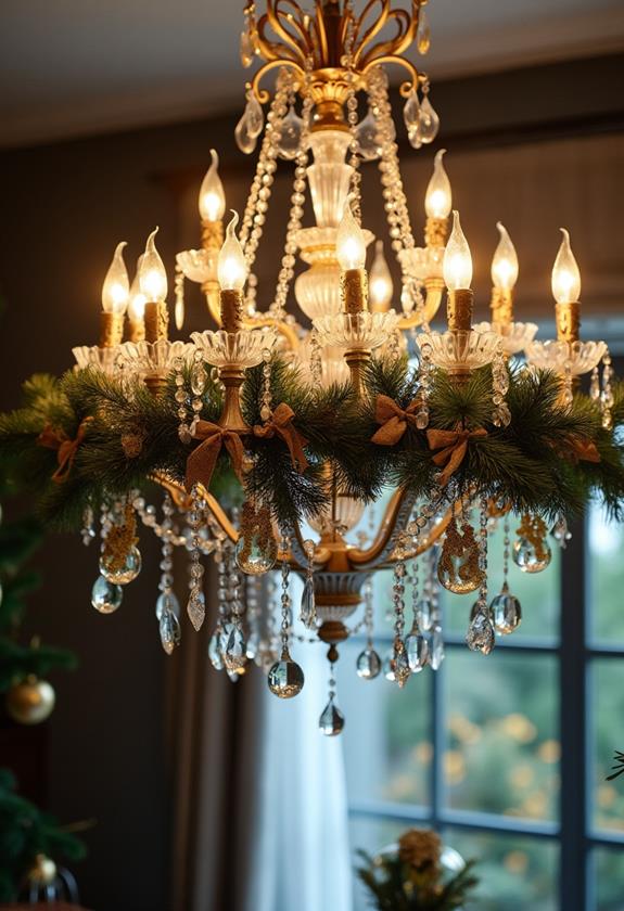 elegant christmas chandelier decor