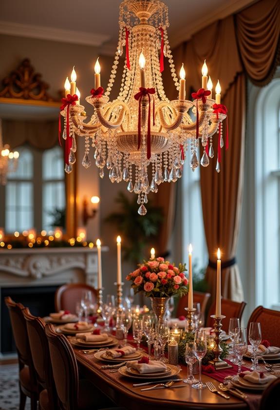 elegant crystal ribbon design