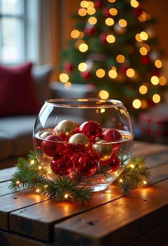 elegant floating centerpiece display