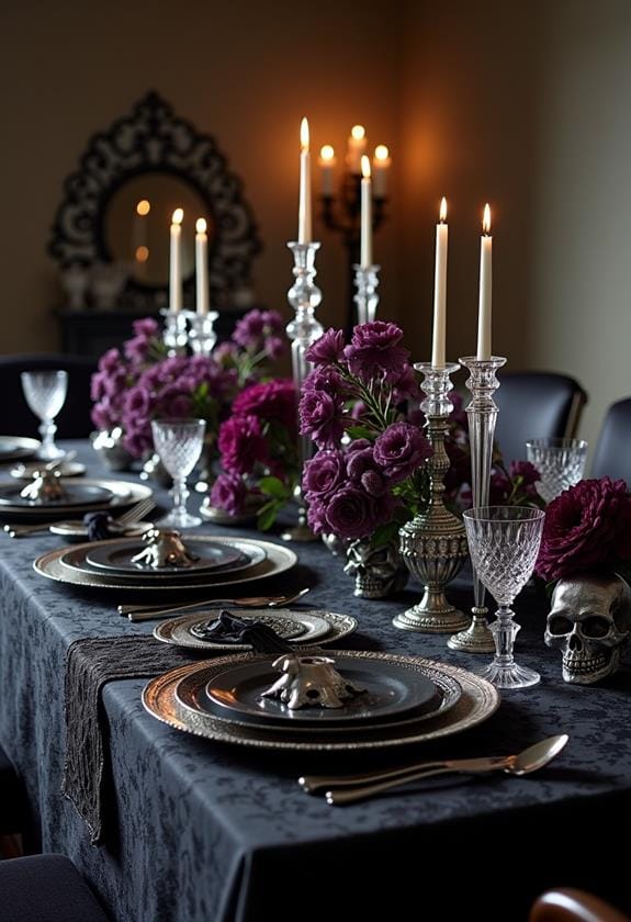 elegant gothic table decor