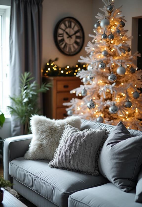 elegant gray christmas decor