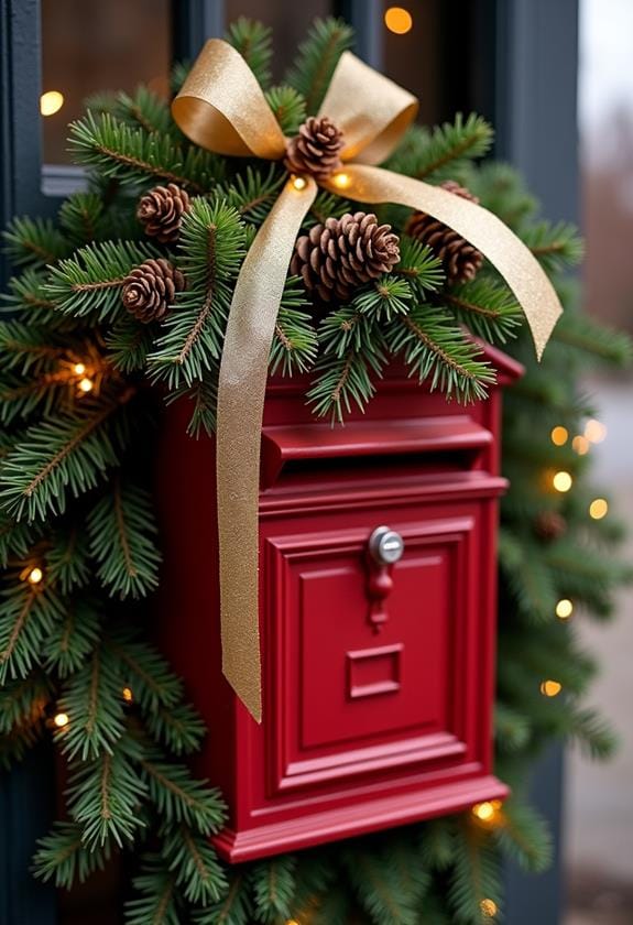 elegant mailbox with ribbon