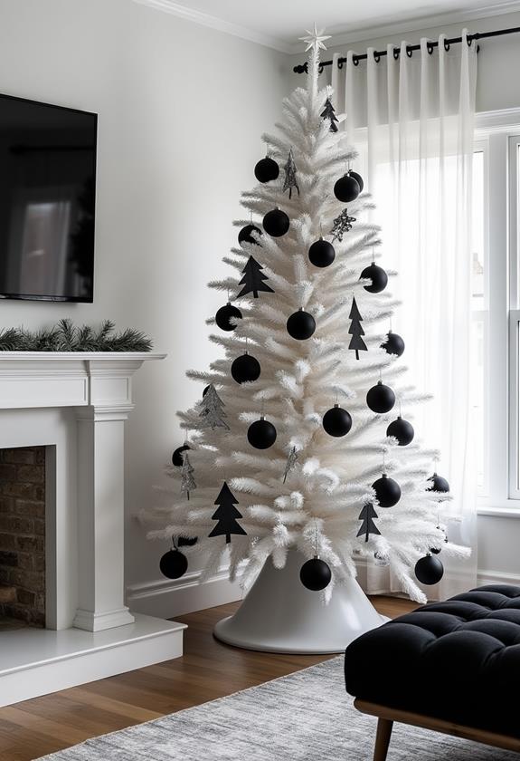 elegant monochrome holiday decor