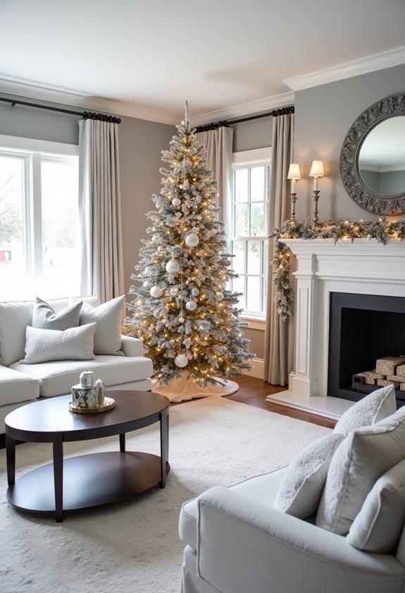 elegant silver and white