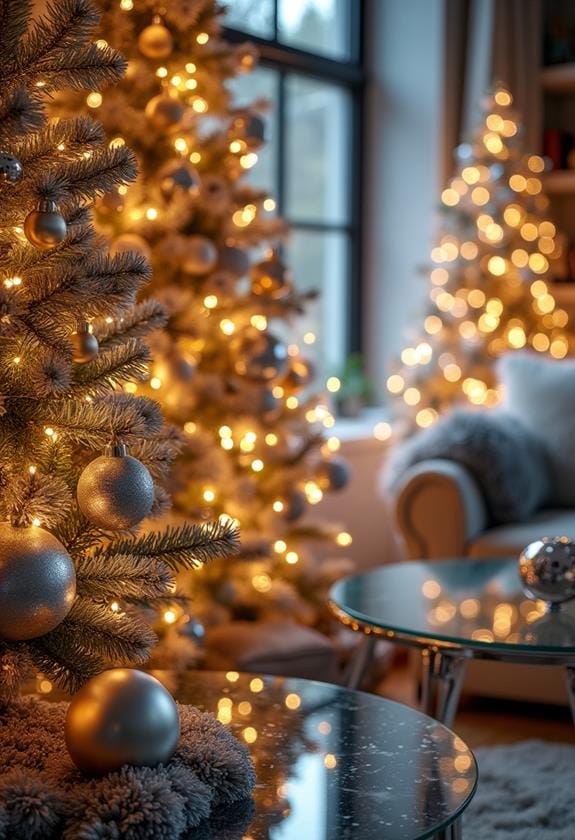 elegant silver gold decor