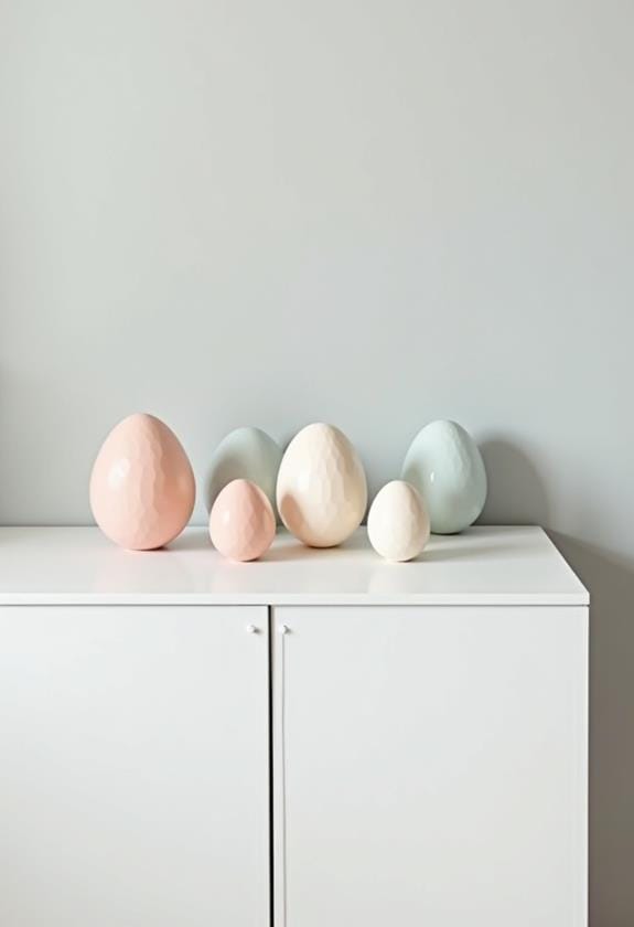 elegant soft colored egg arrangements
