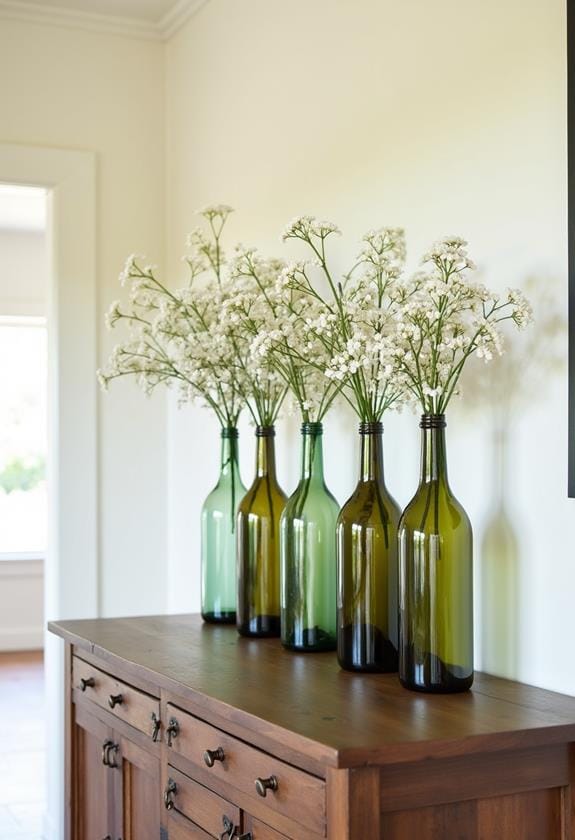 elegant vases from bottles