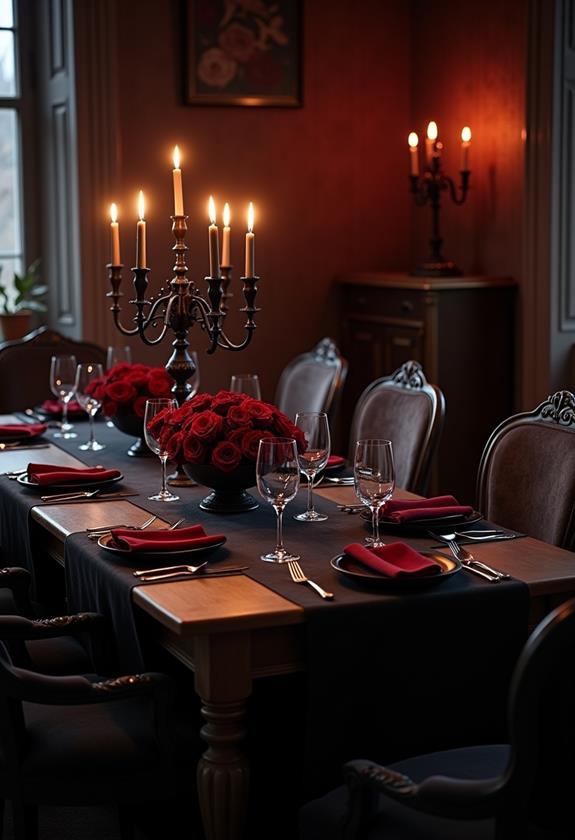 elegant victorian candlelit setting
