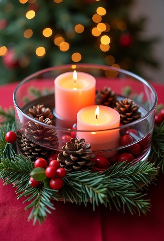 elegant water candle decor