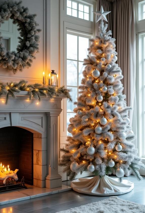 elegant white silver decor