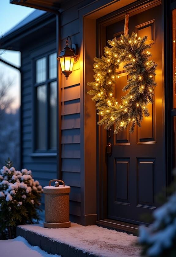 enchanting lighted wreath displays