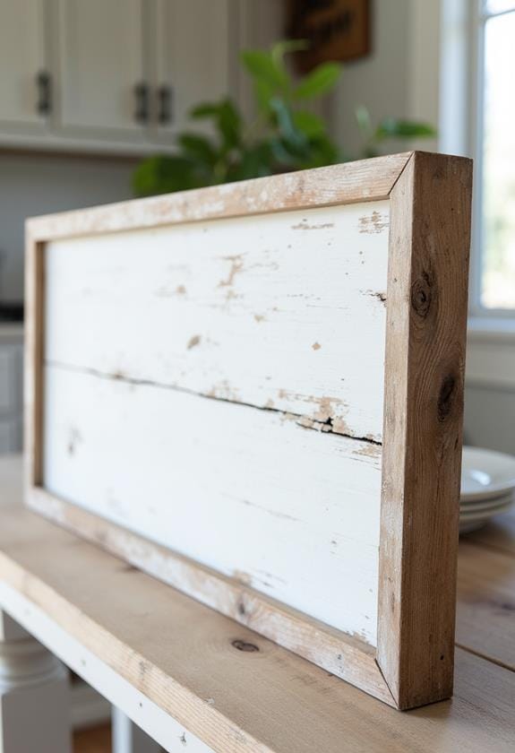 faded rustic paint finish