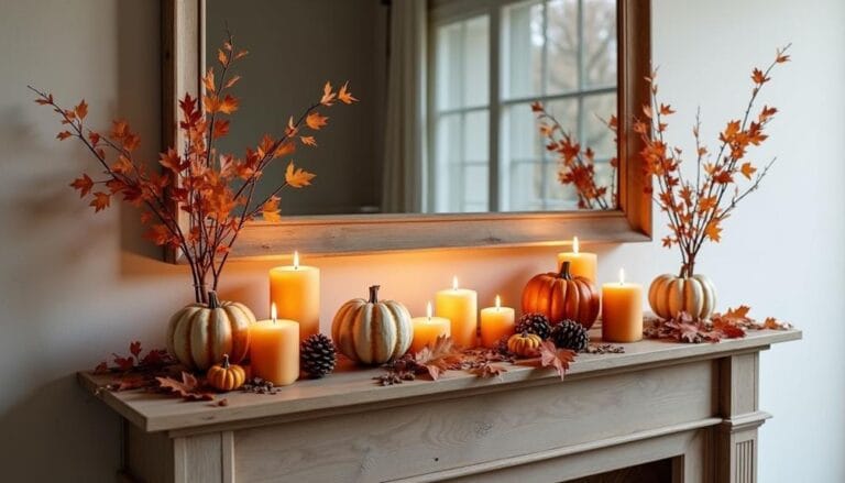 fall console table decor ideas