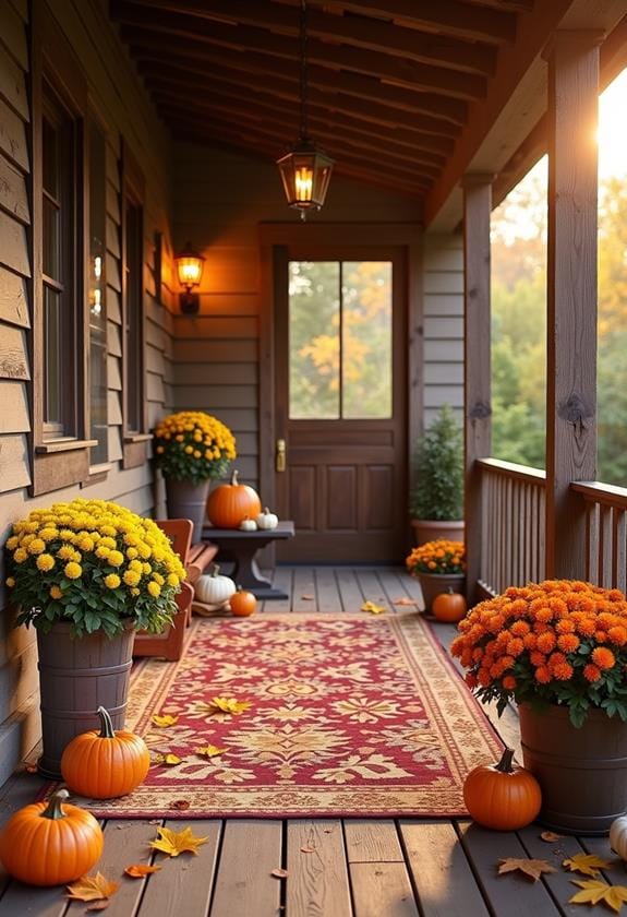 fall inspired outdoor rugs