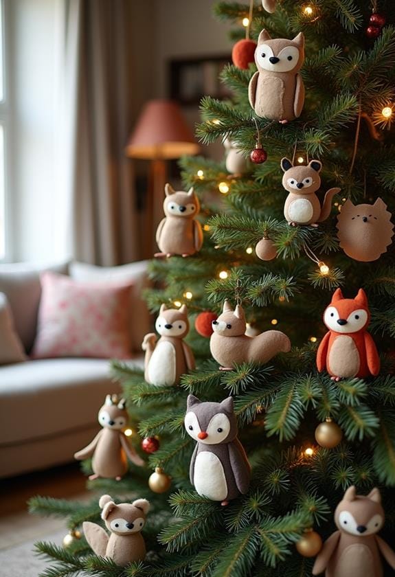 felted forest animal figurines