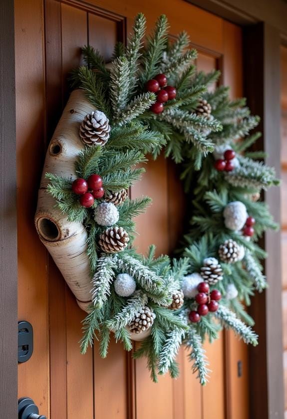 festive birch holiday wreaths