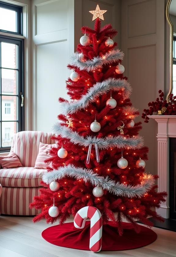 festive candy cane decor