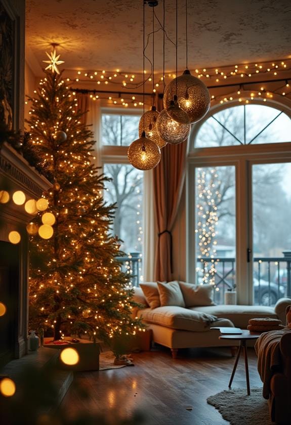 festive christmas light decor