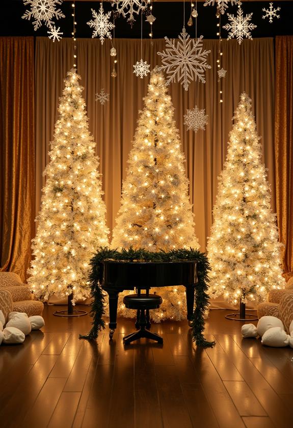 festive christmas stage decorations