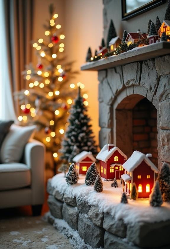 festive christmas village decor