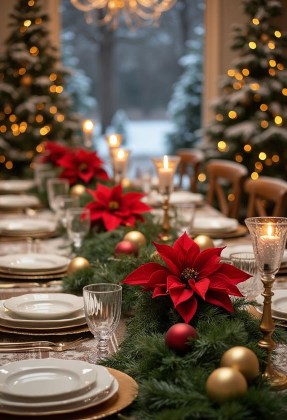 festive christmas wedding decor
