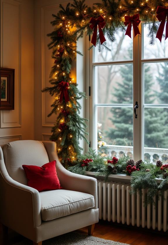 festive christmas window decorations