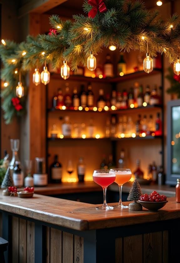 festive drink menu signs