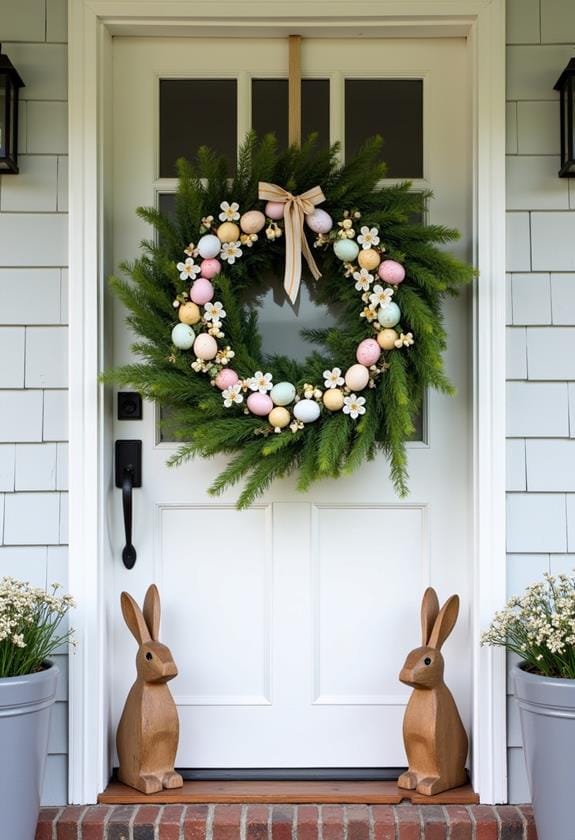 festive easter wreath celebration
