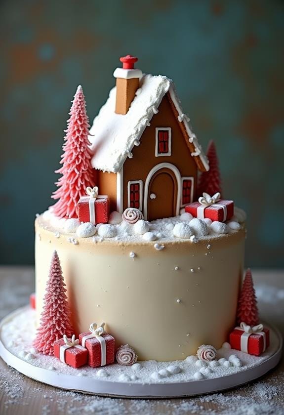 festive gingerbread house decoration