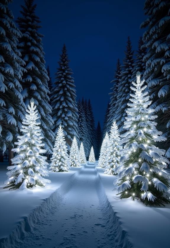 festive glowing tree wonderland