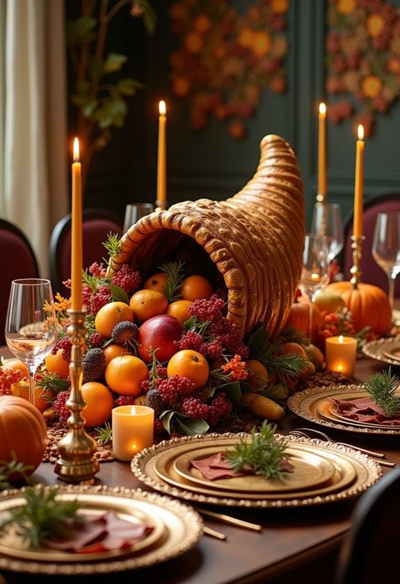 festive harvest food arrangement