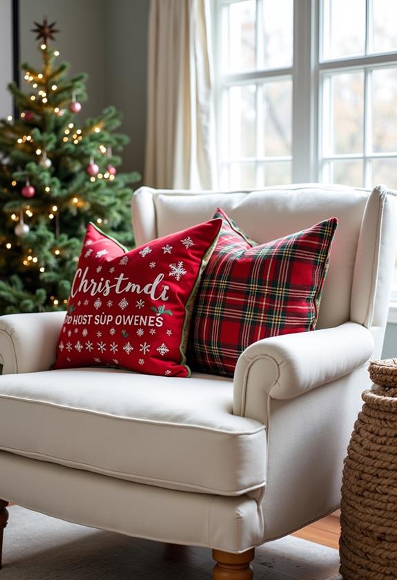 festive holiday decor pillows