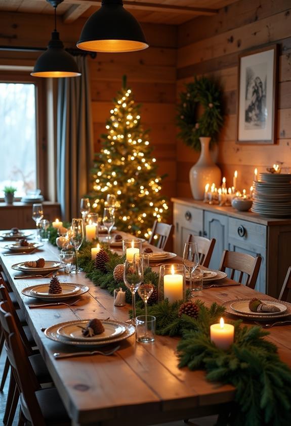 festive holiday dining arrangements