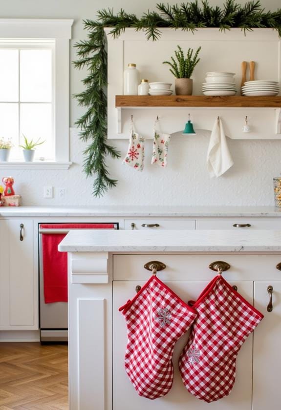 festive holiday kitchen textiles