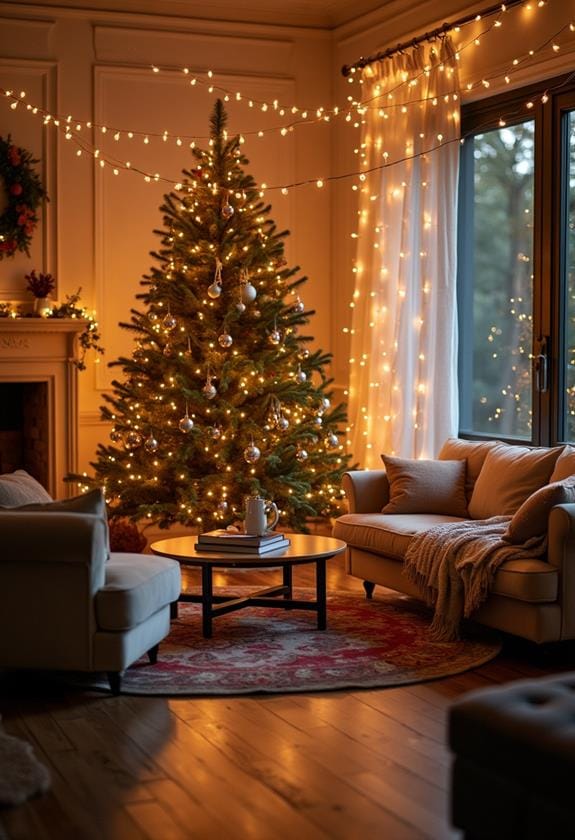 festive living room illumination ideas