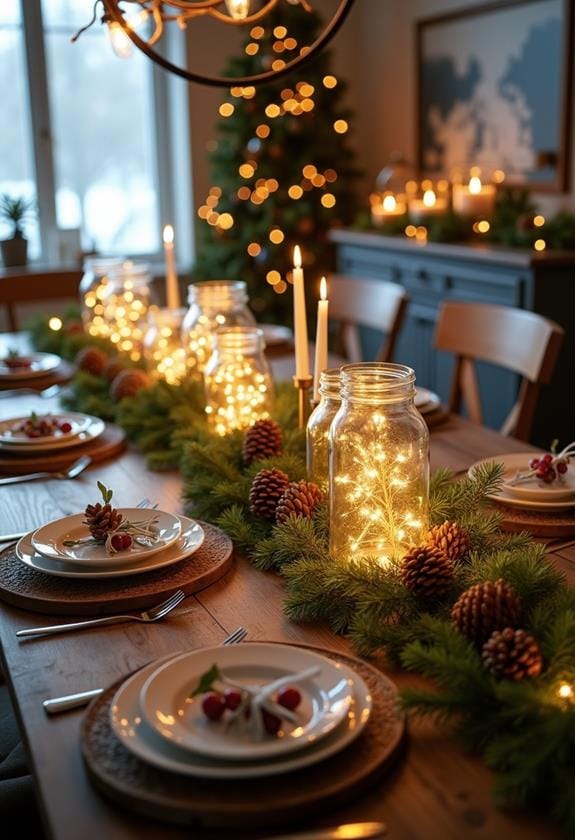 festive mason jar decorations