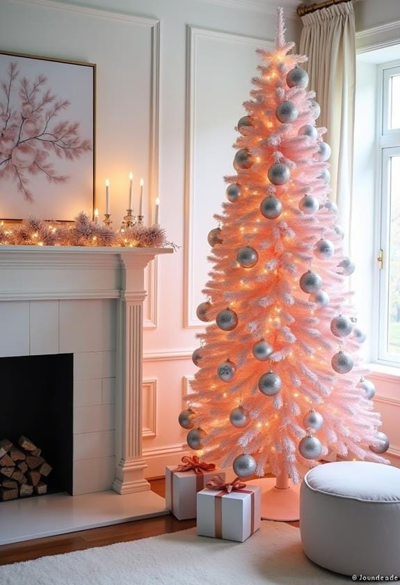 festive pink tree celebration