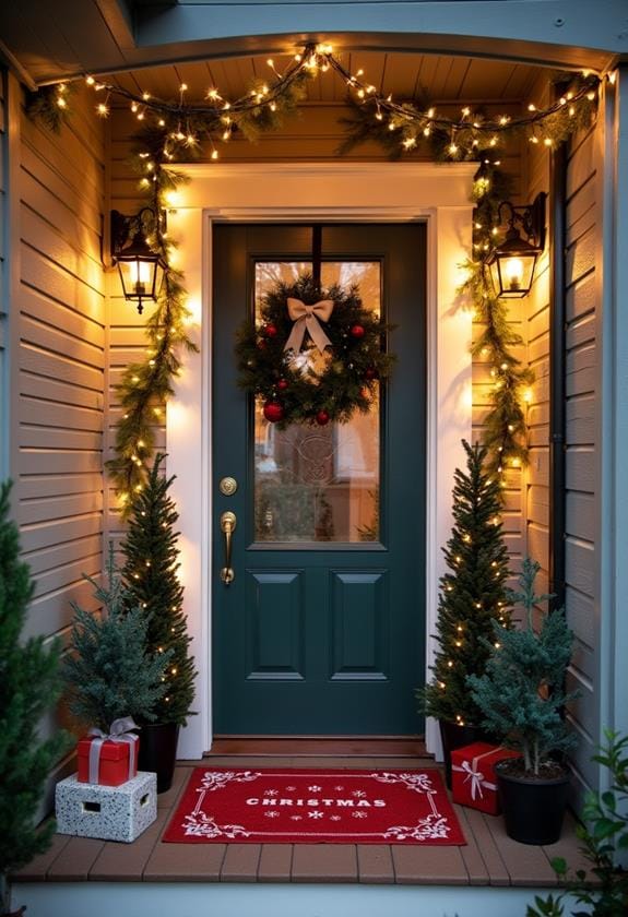 festive small porch decorations