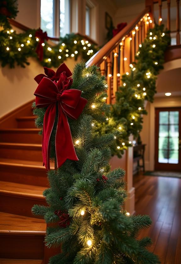 festive staircase decoration ideas