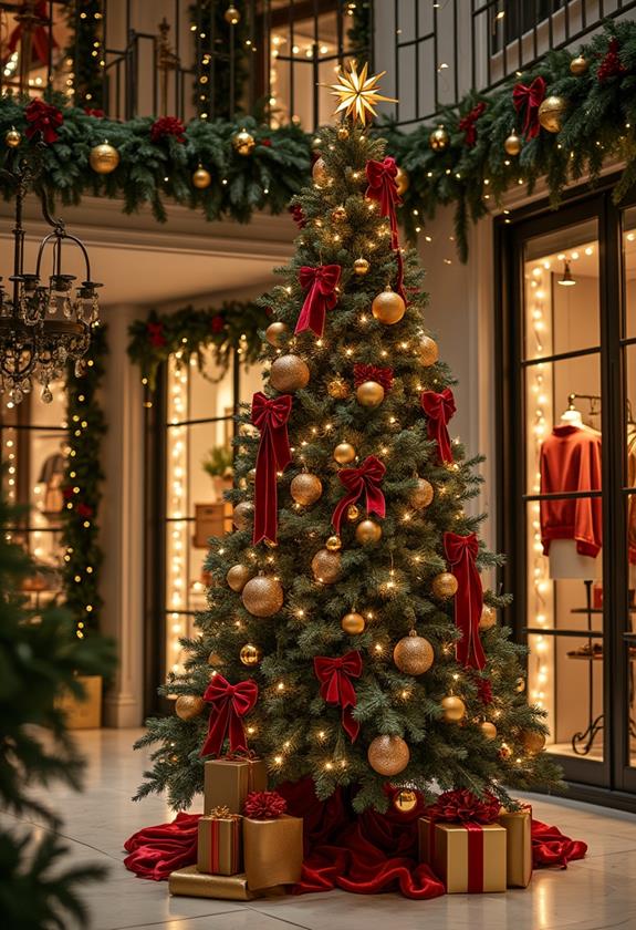 festive store christmas decorations