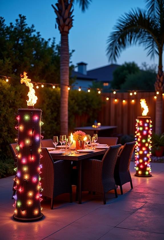 festive tiki torch illumination