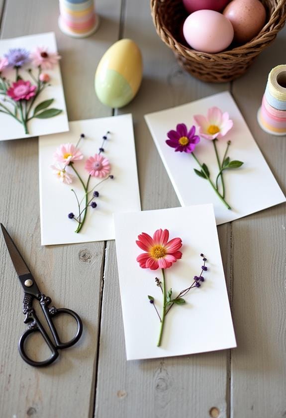 floral easter greeting cards