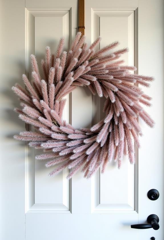 frosted blush pine decorations