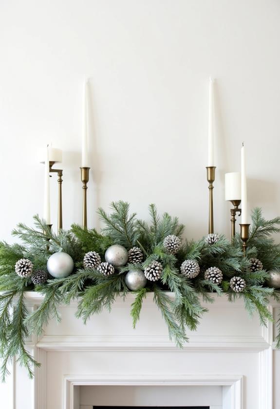 frosted pine cone decor